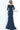 Navy off the shoulder evening dress 00446