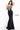 Navy off the shoulder sheath evening dress Jovani 02576