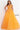 Plunging neck floral orange gown 02840