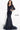 Navy cape sleeve MOB and evening dress Jovani 03158