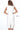 ivory knee length Jovani dress 03567
