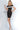 Black scuba evening cocktail dress 03569