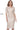 Light gold knee length evening dress 03641