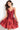 Jovani 03929 Red Fit and Flare Floral Homecoming Dress
