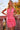 pink v neck dress  04189