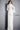White scuba close back evening dress Jovani 04240