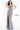 Smoke grey high slit evening dress 04539