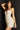 nude silver beaded short dress 05574