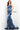 Plunging neckline navy silver prom dress Jovani 06153