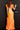 Jovani 06164 Orange Sequin and Feather Fitted Prom Dress