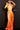 Jovani 06164 Orange Sequin and Feather Fitted Prom Dress
