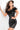 Short sequin black cocktail dress 06167