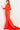 orange fitted dress 06614