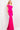 Fuchsia one shoulder neck evening dress 06723