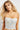 Jovani 06842 White and floral Crop Top