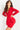 v neckline red short dress 07032