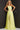One shoulder yellow prom dress 07251