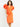 Jovani 07269 Orange Short Sleeve Ruched Scuba Cocktail Dress