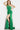 emerald high slit evening dress 07279