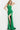 one shoulder green dress 07279