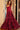 burgundy a line dress 07304