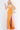 Sweetheart neckline orange jersey gown 07383