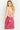 Low tie back raspberry short dress 07666