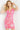 pink v neck dress 07669