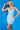 Strapless V neck light blue dress 07787