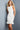 ivory high neck short dress 07819