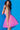 Fit and flare pink cocktail dress 08273