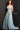 Blue A line tulle evening dress Blue tulle evening dress 08487