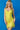 Yellow embellished net cocktail dress 08530