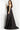 Black cape evening gown 09203