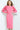 Jovani 09355 Hot Pink Knee Length High Neck Cocktail Dress
