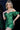 Green sweetheart neck romper 09633