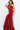 red v neck dress 09693
