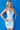 White blue spaghetti strap dress 09740