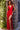 red v neck dress 09891