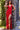 red high slit dress 09891