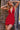 red v neckline dress 09892