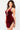 Jovani 22925 Burgundy Velvet Halter Neck Fitted Short Dress