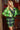 23004 Neon Green Black Fitted Dress with Jacket