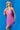 V neck hot pink short dress 23200