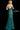 Emerald form fitting strapless lace dress 37334