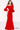 Jovani red pleated waist evening dress 39739