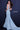 Blue form fitting long train sleeveless prom gown 47075