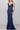 Navy beaded v neck prom dress 48994