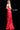 Red sheer sides v back prom dress 60283