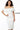 Jovani 67118 White Off the Shoulder Feather Neckline Knee Length Dress